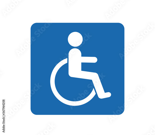 Wheelchair icon. Disabled handicap icon. Disability sign icon. 