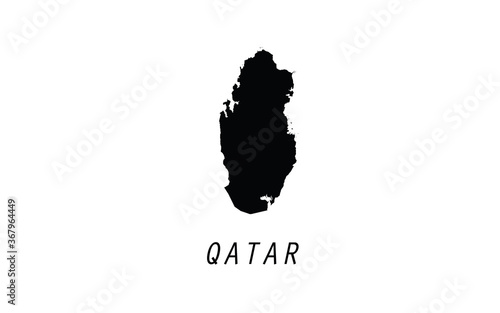 Fototapeta Naklejka Na Ścianę i Meble -  Qatar map vector illustration