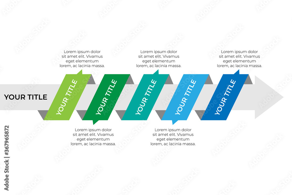 Process infographics with five step options Process infographics with five step options