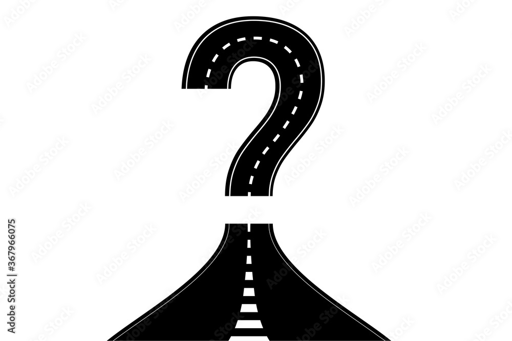 Question mark road ahead infographics Stock Vector Adobe Stock
