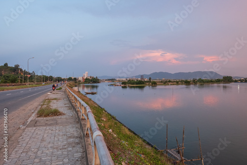 Wallpaper Mural Cu De River in Da Nang City, Vietnam at Sunset Torontodigital.ca
