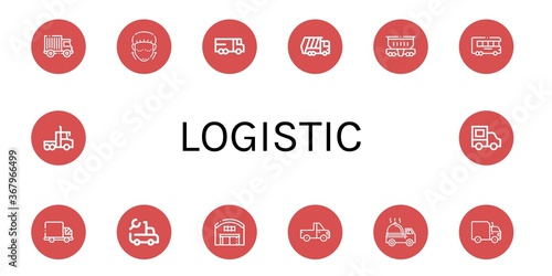 logistic icon set