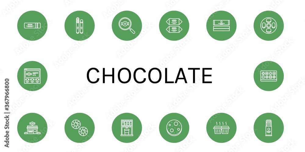 chocolate icon set chocolate icon set