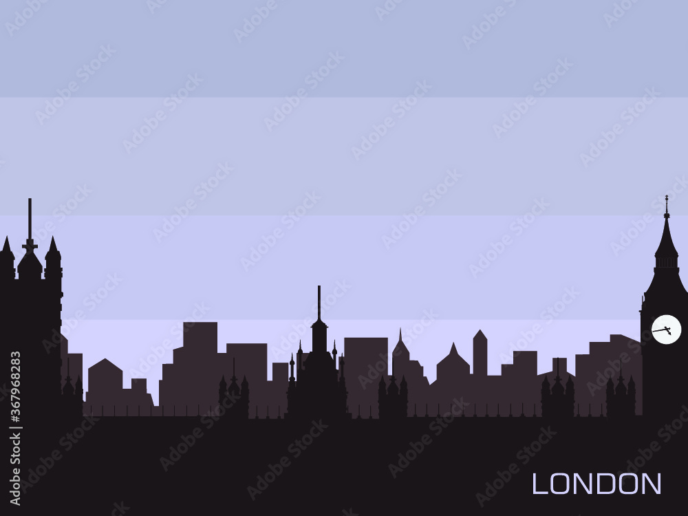 London,England city silhouette 