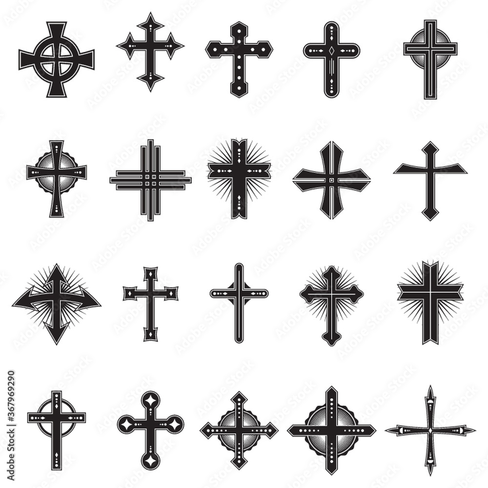 collection of crosses design