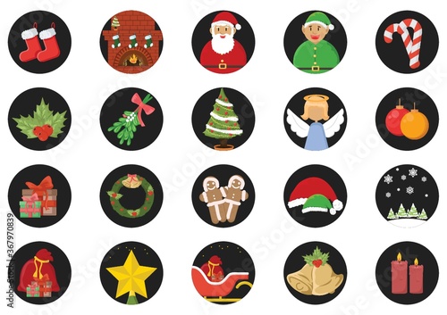 christmas icon set