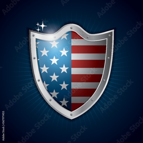 usa flag shield