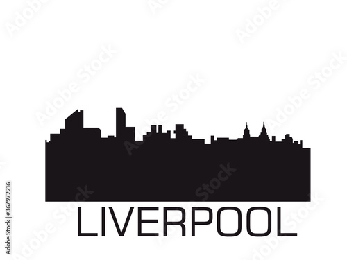 Vector Liverpool city silhouettes
