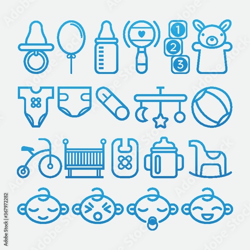 baby icon set