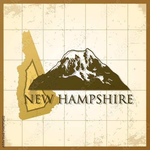 map of new hampshire state