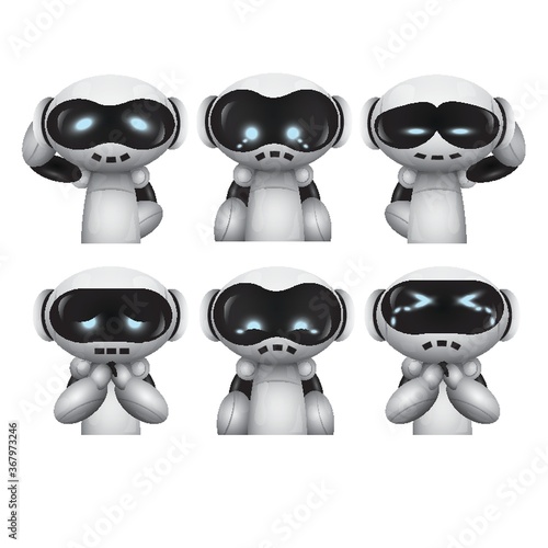 robot with different expressions