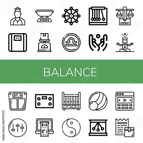balance icon set