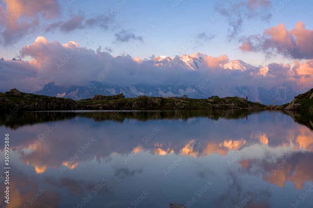 Sunrise at the Lac de Cheserys
