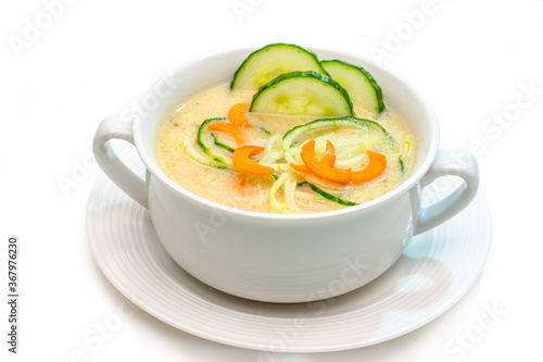 Fresh cucumber soup