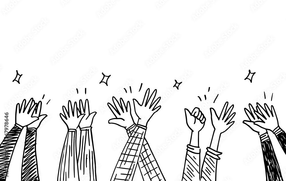 Applause hand draw. Vector illustration Applause hand draw. Vector illustration