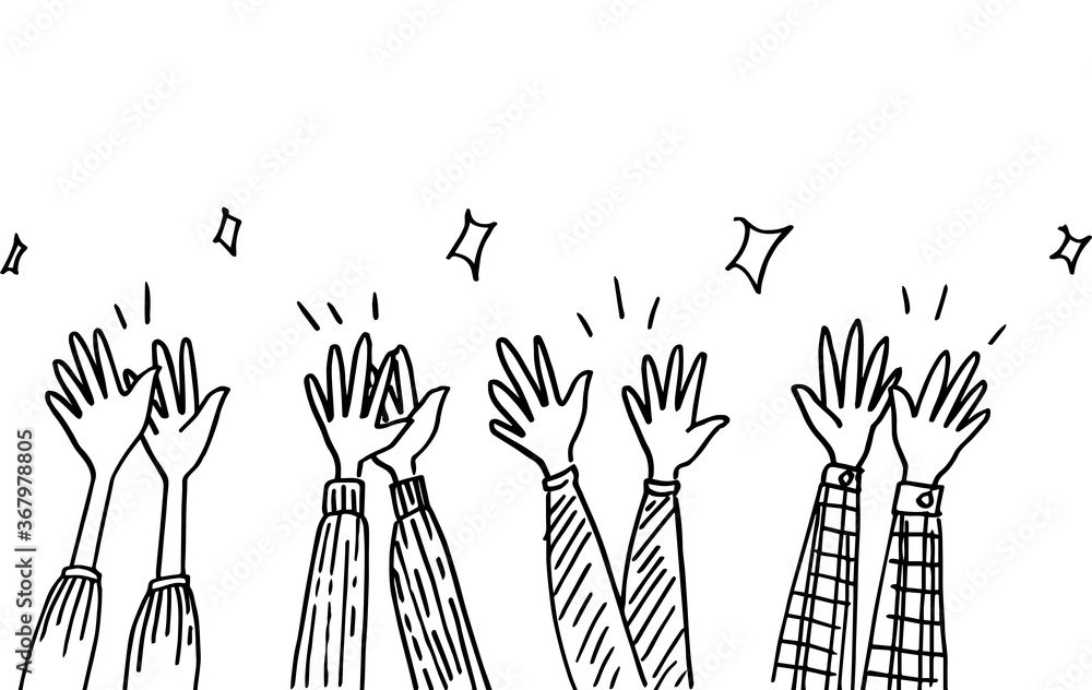 Applause hand draw. Vector illustration Applause hand draw. Vector illustration