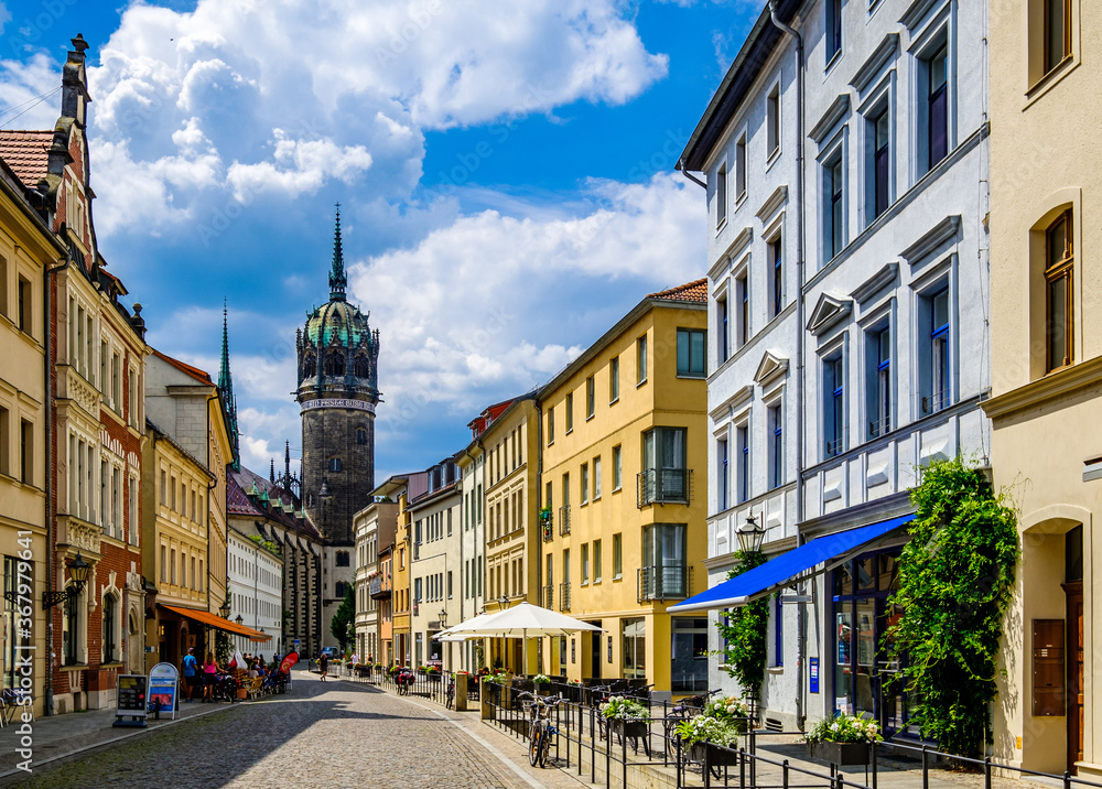 Fototapeta premium old town of Wittenberg in Germany