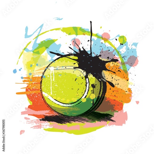 abstract tennis ball