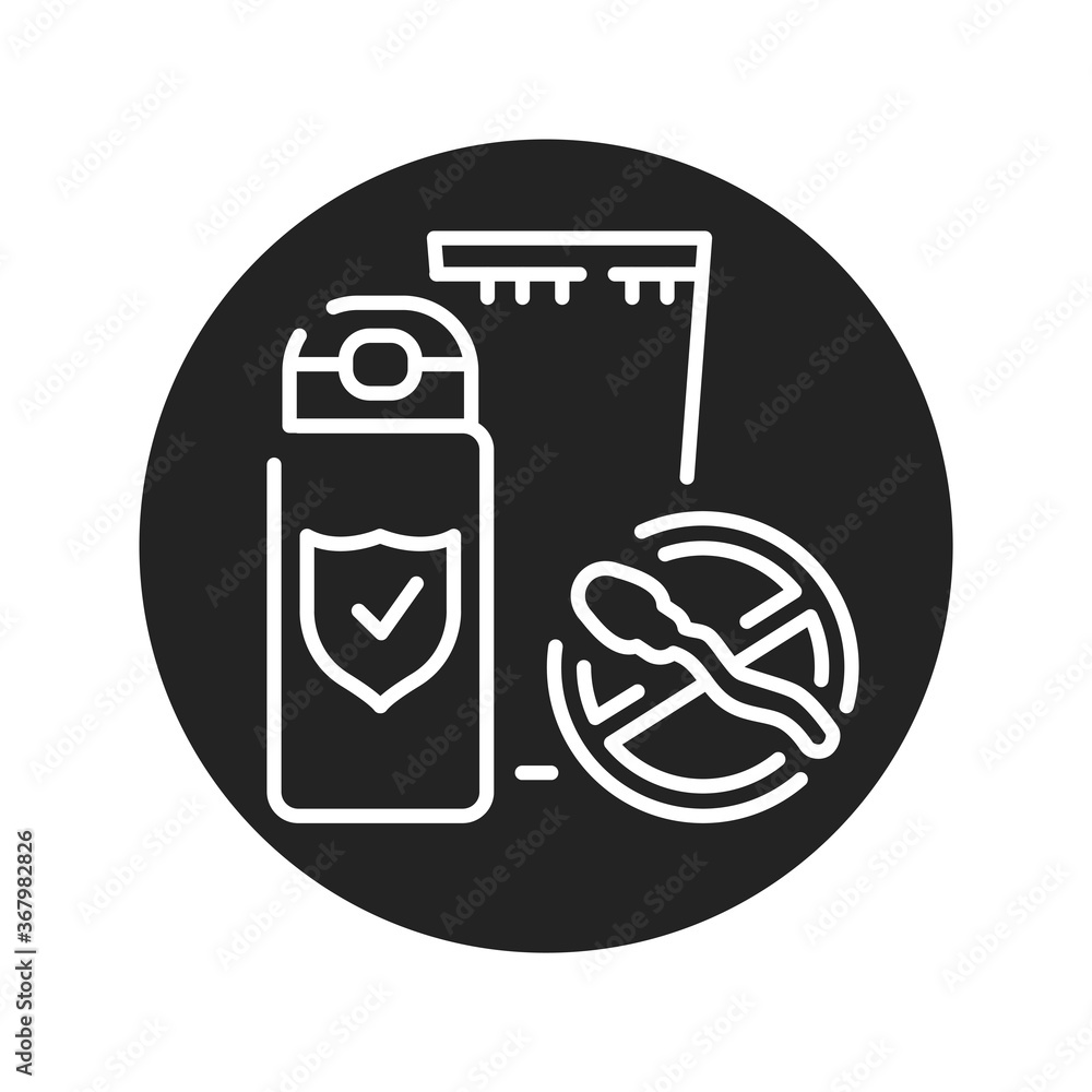 Spermicide tube black glyph icon. Women contraceptive. Birth control. Safety sex sign. Pictogram for web page, mobile app. UI UX GUI design element