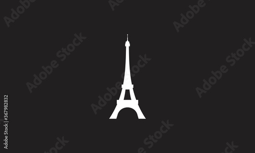 Leinwand Poster Eiffel tower isolated vector illustration it is easy to edit and change