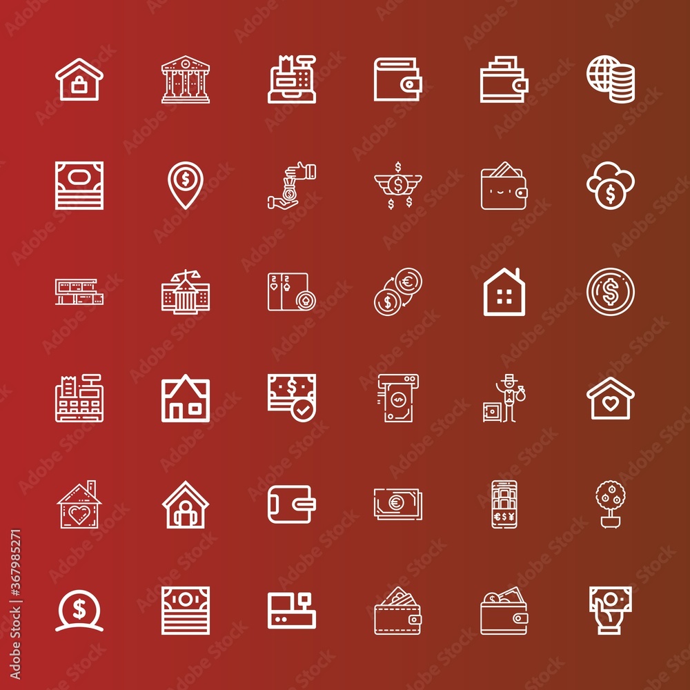 Editable 36 loan icons for web and mobile Editable 36 loan icons for web and mobile
