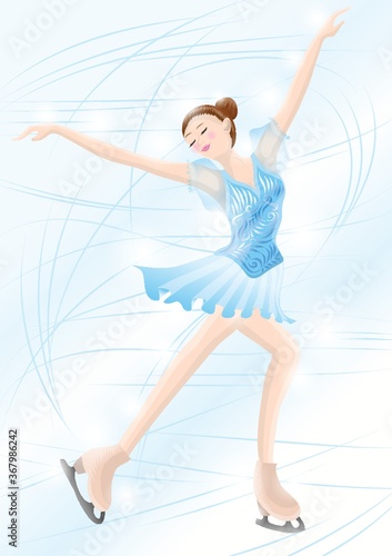 ice skater in action
