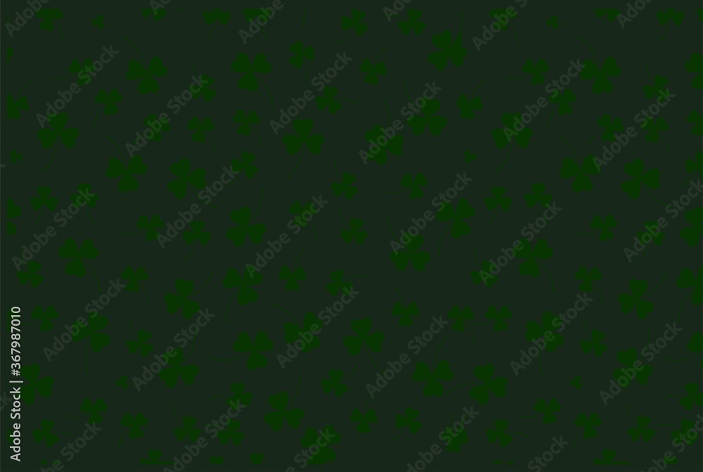 Happy St. Patrick's Day Seamless pattern with clover shamrocks. Dark template for the inscription. pattern.. Happy St. Patrick's Day Seamless pattern with clover shamrocks. Dark template for the inscription. pattern..