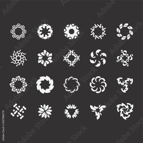 set of abstract icons
