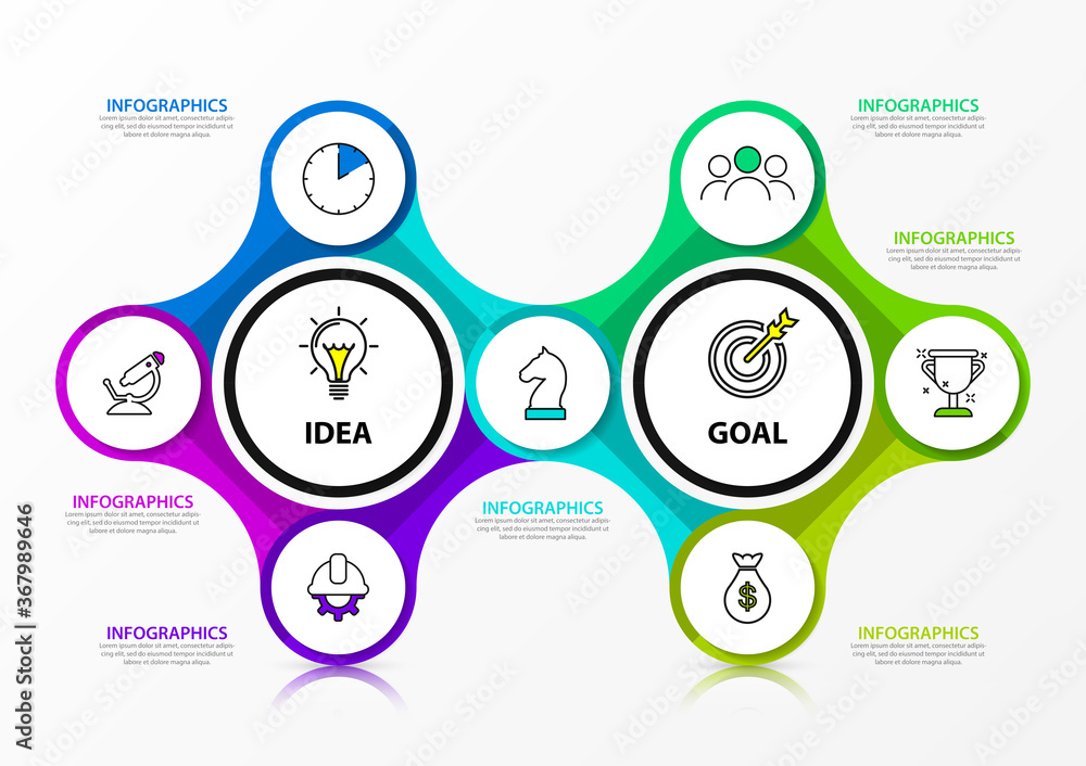 Infographic design template. Creative concept with 7 steps Infographic design template. Creative concept with 7 steps