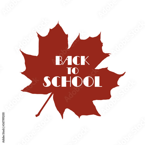 Back to school. Vector illustration with lettering