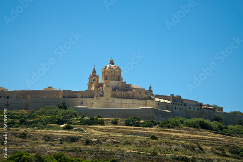 Malta Rabat, panoramic view of the citadel