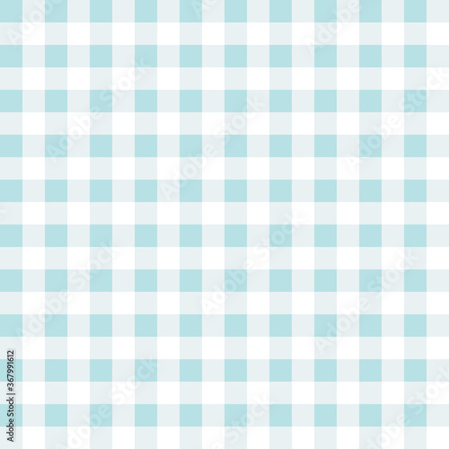Light blue gingham check seamless pattern. Abstract geometric background for fabric, textile, wrapping paper, scrapbooking. Surface pattern design.