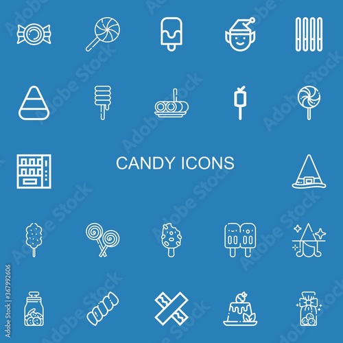 Editable 22 candy icons for web and mobile