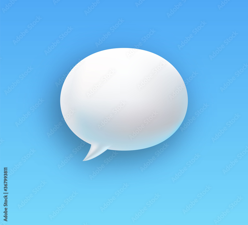 Speech or think bubble, empty communication cloud. Realistis style. Vector design element. Speech or think bubble, empty communication cloud. Realistis style. Vector design element.