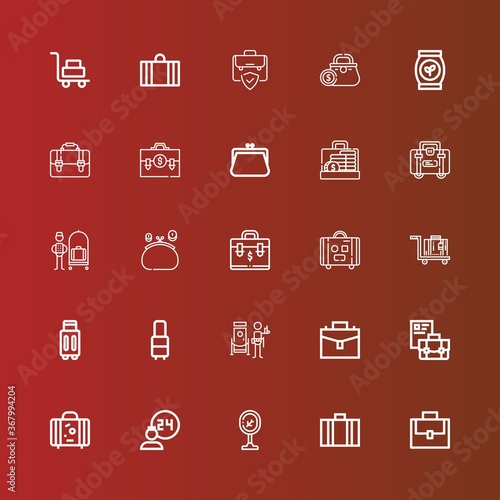Editable 25 suitcase icons for web and mobile