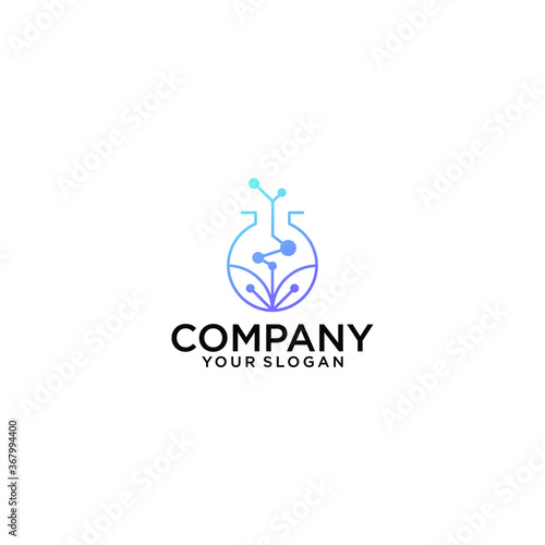 Lab logo vector. Lab logo template. Science lab logo