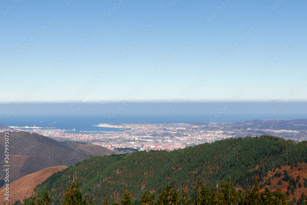 landscape of the mountains in basque country