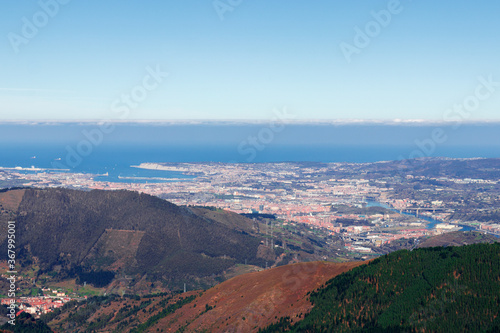 landscape of the mountains in basque country