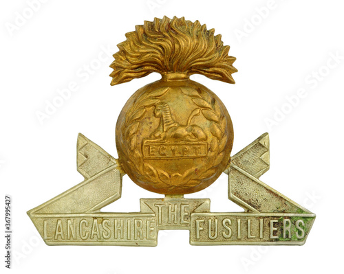 Tableau sur toile World War 1 Lancashire Fusiliers cap badge, the Lancashire Fusiliers was a Briti