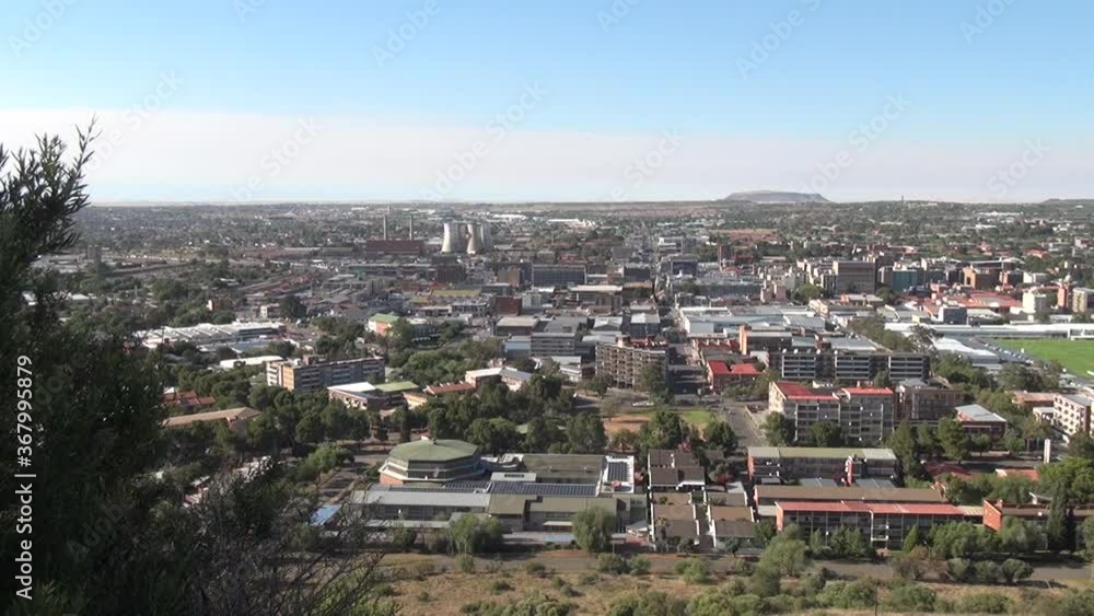 HD summer day video of Bloemfontein town, its buildings, streets and ...