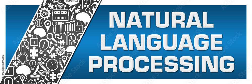 Natural Language Processing Blue Grey Technology Element Blue Left Side 