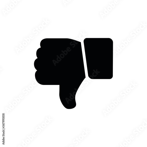 Dislike icons for social media and websites in black.