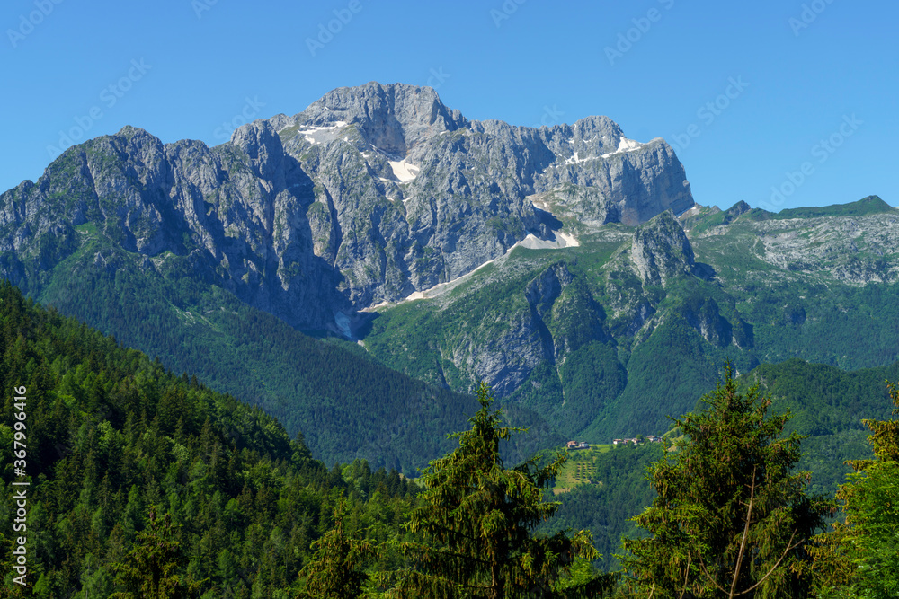Obraz premium Mountain landscape along the road to Vivione pass