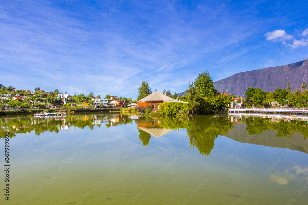 Fototapeta premium Mare aux joncs, cirque de Cilaos, Île de la Réunion 