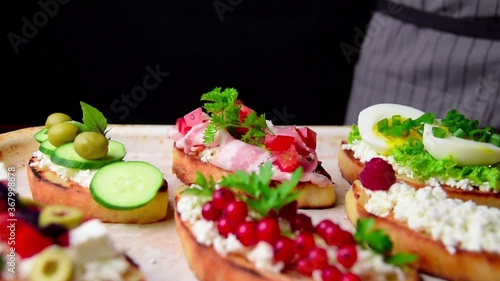 Tracking of Bruschetta with different fillings