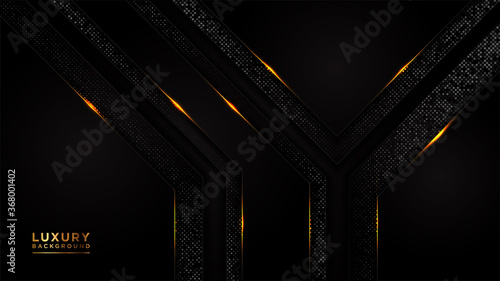 Modern dark overlay luxury background. Abstract dark white glitter dot pattern.