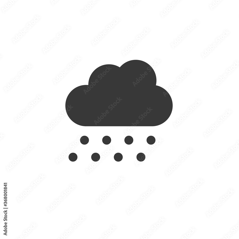 Hail and cloud. Isolated icon. Weather glyph vector illustration Hail and cloud. Isolated icon. Weather glyph vector illustration