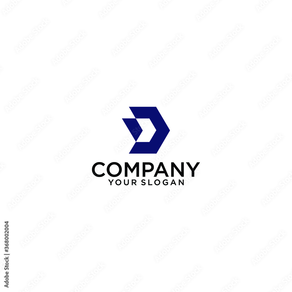 Delivery or logistics logo. Origami D letter. D emblem. Delivery or logistics logo. Origami D letter. D emblem.