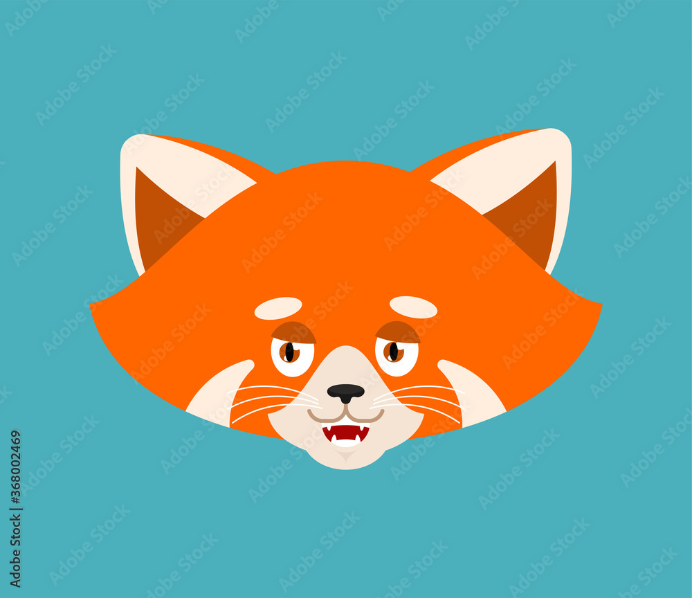 Red panda happy emoji. Animal merry emotions. Beast Joyful. Red panda happy emoji. Animal merry emotions. Beast Joyful.