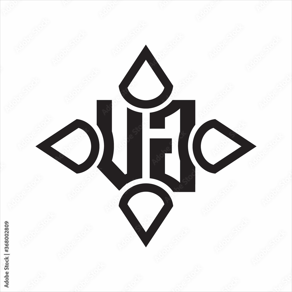 VG Logo monogram with four cone rounded by the shape design template on white background VG Logo monogram with four cone rounded by the shape design template on white background
